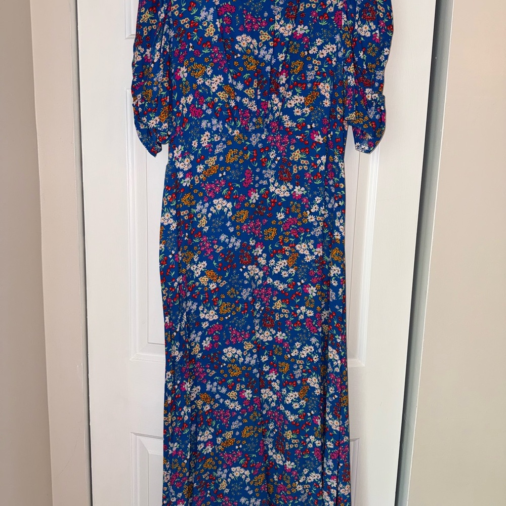 Vibrant Floral Long Sleeve Maxi Dress
